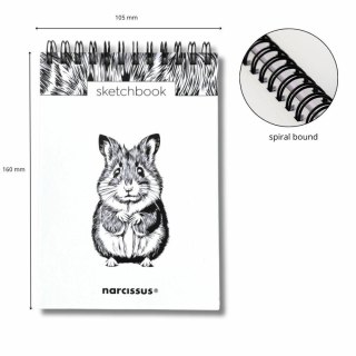 Blok artystyczny szkicownik chomik A6 120g 60k Narcissus