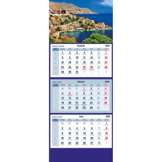 Kalendarz ścienny trójdzielny 855mm x 315mm Michalczyk i Prokop (T-105T-07)