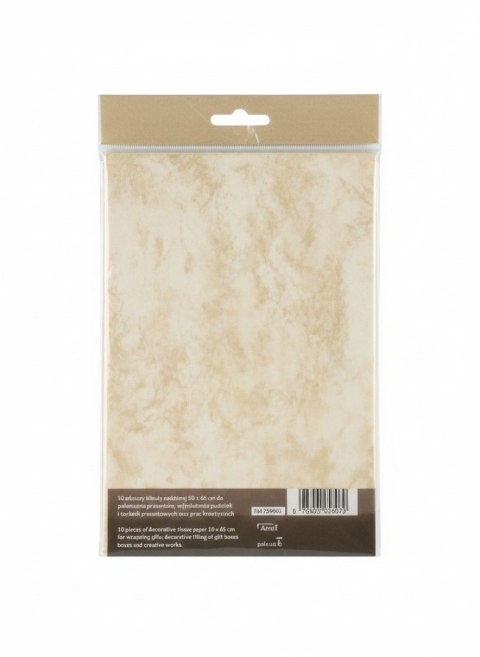 Bibuła gładka ozdobna marmur złoty 50mm x 65mm Galeria Papieru (259001)