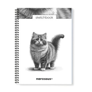 Blok artystyczny szkicownik kot A4 120g 50k Narcissus
