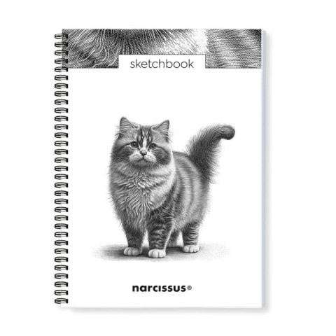 Blok artystyczny szkicownik kot A4 120g 50k Narcissus