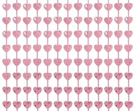 Dekoracja Kurtyna Serca z nadrukiem, liliowa, 100x200 cm Godan (SH-KSNL)