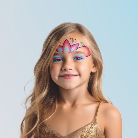 Farba do malowania twarzy PRINCESS Z TIARĄ 6 kolor. Kidea (FDTPTKA)