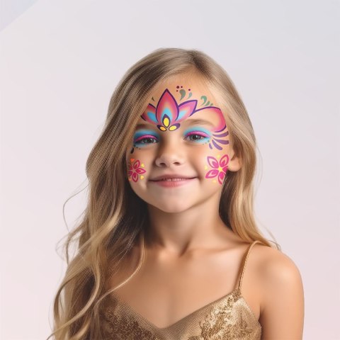 Farba do malowania twarzy PRINCESS Z TIARĄ 6 kolor. Kidea (FDTPTKA)