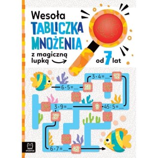 Książka dla dzieci Wesoła tabliczka mnożenia z magiczną lupką, od 7 lat Aksjomat