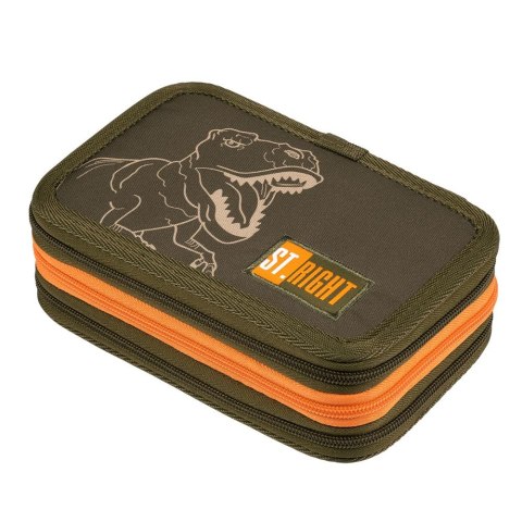 Piórnik Potrójny T-REX JUNIOR z wyposażeniem 5903235654060 St.Right (PC-05)