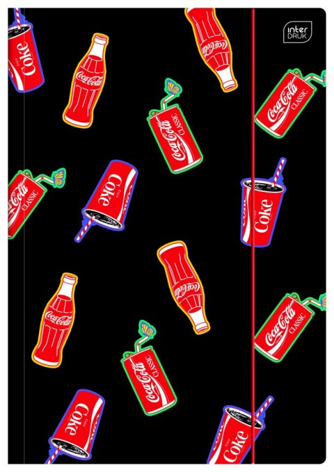 Teczka kartonowa na gumkę COCA COLA MAT+UV A4 mix Interdruk