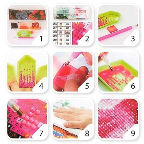 Zestaw kreatywny Diamentowa mozaika 30x40cm Sowa Flamingo Line (TMS24372)