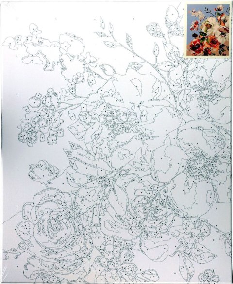 Zestaw kreatywny Malowanie po numerach 40x50cm Kwiaty Flamingo Line (FSY195)