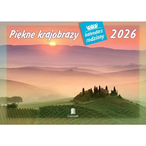 Kalendarz ścienny Piękne krajobrazy rodzinny 2026 280mm x 200mm Lucrum (WL04)