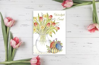 Kartka składana Wielkanoc Bukiet B6 Henry (5906395527649)