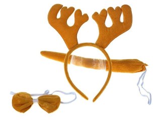 Opaska renifer, z ogonem, pluszowy Adar (582873)