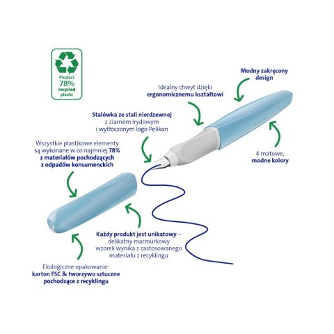 Pióro wieczne Twist Eco P457 M + 2 naboje 822244 Pelikan (300009801)