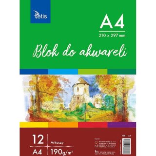 Blok artystyczny szkicownik A4 190g 12k Tetis (KB011-A4)