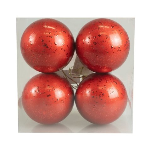Bombki Zestaw bombek z efektem rosy (4 szt.) - czerwony Arpex (BN6415CZE-6132)