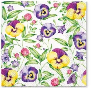 Serwetki Beautiful Pansies mix bibuła [mm:] 330x330 Paw (TL703100)