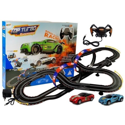 Tor wyścigowy 1:43 2 Autka Top Turbo Światła 7,6 m długości Lean (6949)