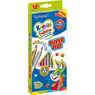 Kredki ołówkowe Super Size 12 kol. St.Majewski