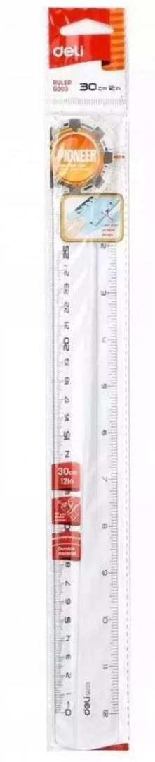 Linijka GPPS PIONIER przeźroczysta 30cm Strigo (EG00312)