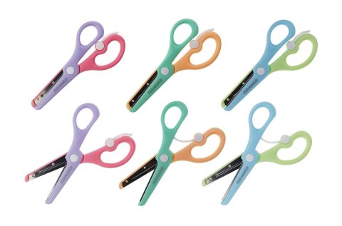 Nożyczki dla dzieci bezpieczne z osłoniętym ostrzem z odbojnikiem 13,5cm
