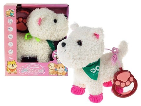 Pluszak interaktywny piesek chodzący na smyczy, reaguje na dźwięki, szczeka Adar (623040)