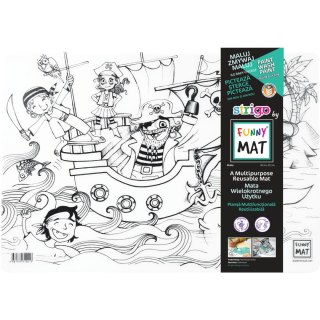 Podkład na biurko FUNNY MAT TRANSPARENT PIRACI SFU1041 polipropylen PP [mm:] 335x480 Strigo (8681379310413)