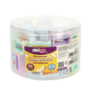 Temperówka z pojemnikiem i otw mix plastik Strigo (SSC391)