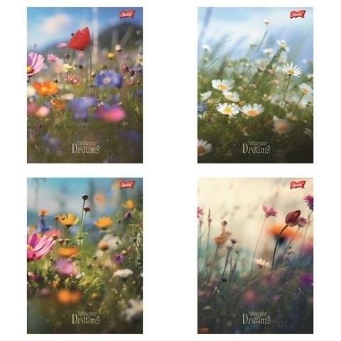 Zeszyt Romantic Meadow A5 60k. 70g krata Unipap