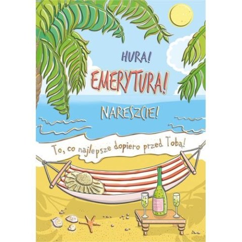 Kartka składana A5 EMERYTURA HAMAK A5 Henry (5907465664516)