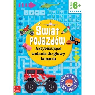 Książeczka edukacyjna Świat pojazdów. Aktywizujące zadania do głowy łamania. Poznaję, myślę, liczę, koduję Aksjomat