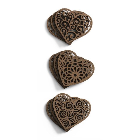 Ozdoba drewniana Ażurowe Serca Galeria Papieru (253048)