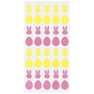 Ozdoba wielkanocna Brokatowe naklejki - zajączek, jajko z pianki Arpex (SW8083)