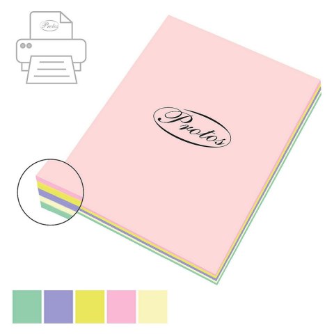 Papier kolorowy pastel A3 mix pastelowy 100k. 80g Protos