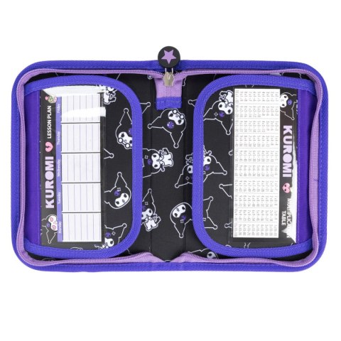 Piórnik KUROMI czarny 2 KLAPKOWY St.Majewski (bez wyposażenia)