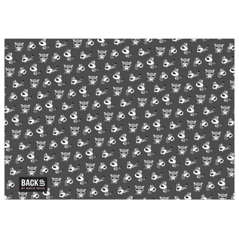 Podkład na biurko BACKUP 3 szary tektura pokryta folią [mm:] 340x500 Derform (POB3A26)