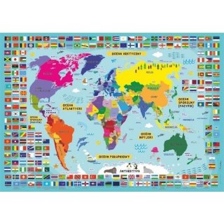 Podkład na biurko MAPA ŚWIATA mix PVC PCW Henry (5907465663830)