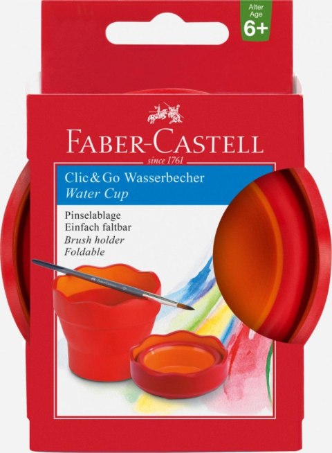Pojemnik na wodę Clik&Go czerwony Faber Castell (181517 FC)