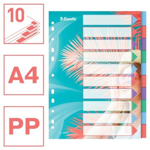 Przekładka czysta Colour Breeze A4 mix 10k Esselte (628500)