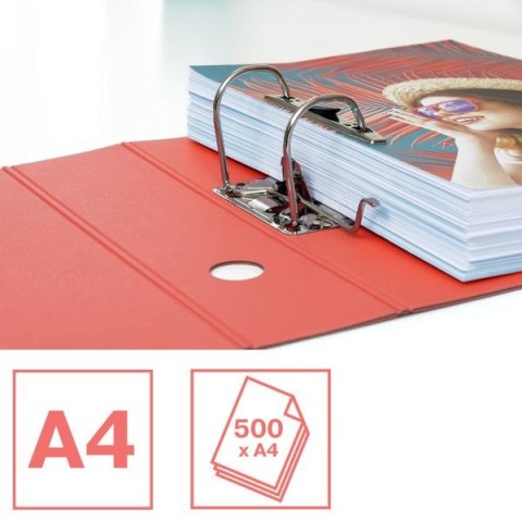 Segregator dźwigniowy polyfoam Colour Breeze A4 82mm koralowy Esselte (628427)