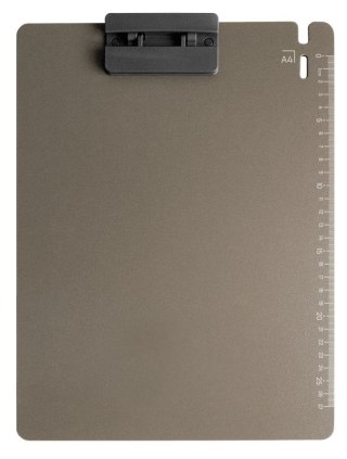 Deska z klipem (podkład do pisania) Z PODZIAŁKĄ A4 szara Tetis (BD650-S)