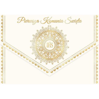Kartka składana Karnet A5 KOMUNIA KOPERTA IHS A5 Henry (5905701482207)