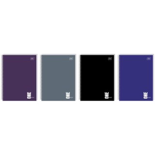 Kołozeszyt (kołonotatnik) ONE COLOR 80# A6 80k. 70g krata Interdruk
