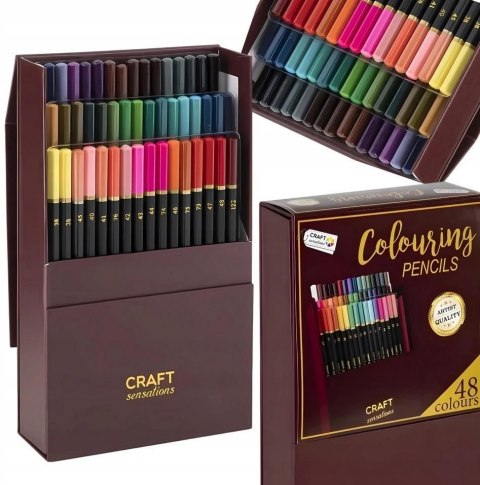 Kredki ołówkowe w tekturowym pudełku 48 kol. Grafix