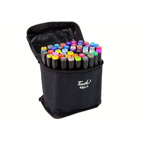Marker specjalistyczny Zestaw Pisaków Markerów Touch 48 Szt Torba Markery Alkoholowe wkład mix Lean (12858)