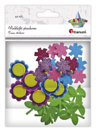 Naklejka (nalepka) Craft-Fun Series piankowe kwiatki i łodygi Titanum (EB672)