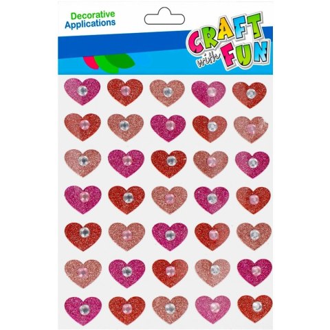 Naklejka (nalepka) serca Craft with Fun (501869)