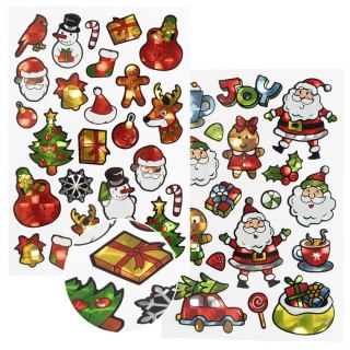 Naklejki świąteczne świąteczny mix holo Arpex (NR5845)