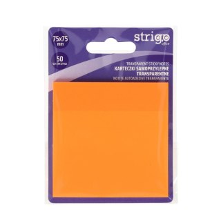 Notes samoprzylepny (karteczki) NEONOWE pomarańczowy 50k [mm:] 75x75 Strigo (SSN031)
