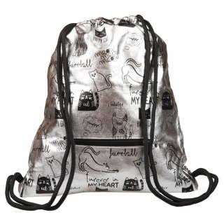 Plecak (worek) na sznurkach Stright Silver Cats plecak na sznurkach St.Right (SO-11)