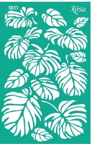 Szablon Liście monstery Rosa (1811)